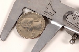 Caliper Measuring Quarter